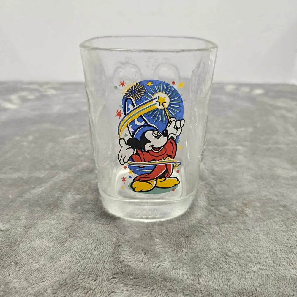 Disney World Millennium Celebration 2000 McDonald's Glass Sorcerer Mickey Epcot